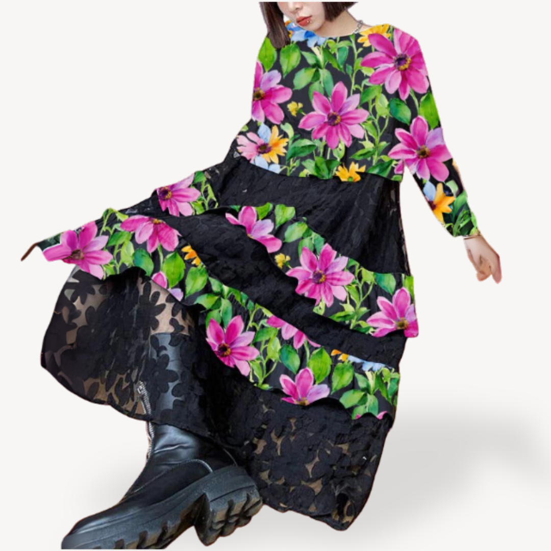 Women's Ruffle Tiered Lace Dress | Loravelle