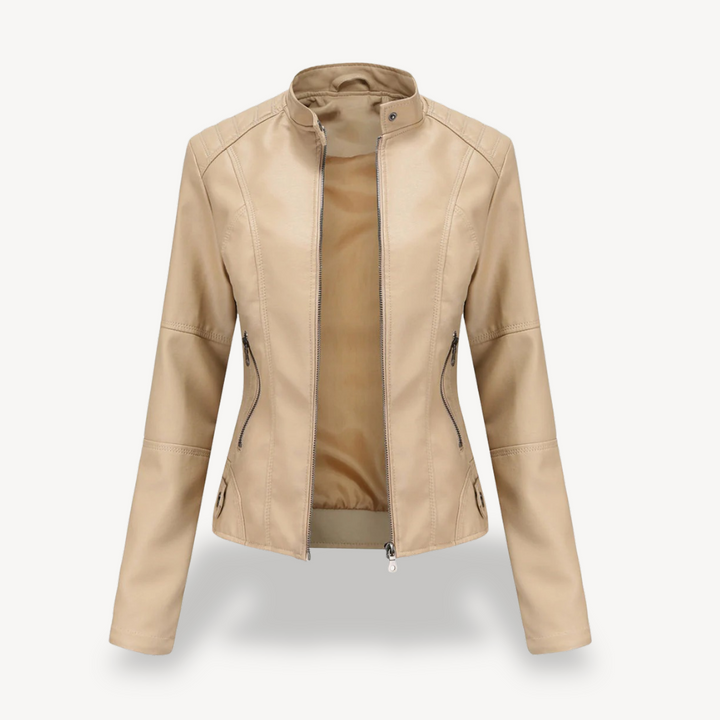 Women's Faux Leather Biker Jacket | Loravelle