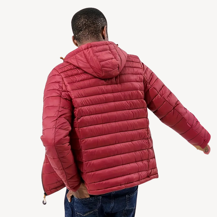 Polyester Hooded Puffer Jacket Men | Loravelle