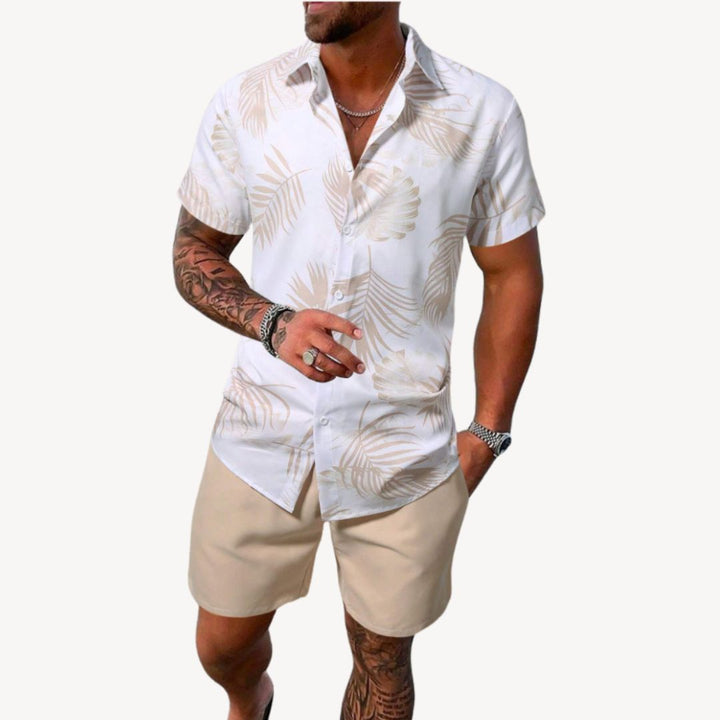Vacation Print Short Sleeve Shirt Men | Loravelle