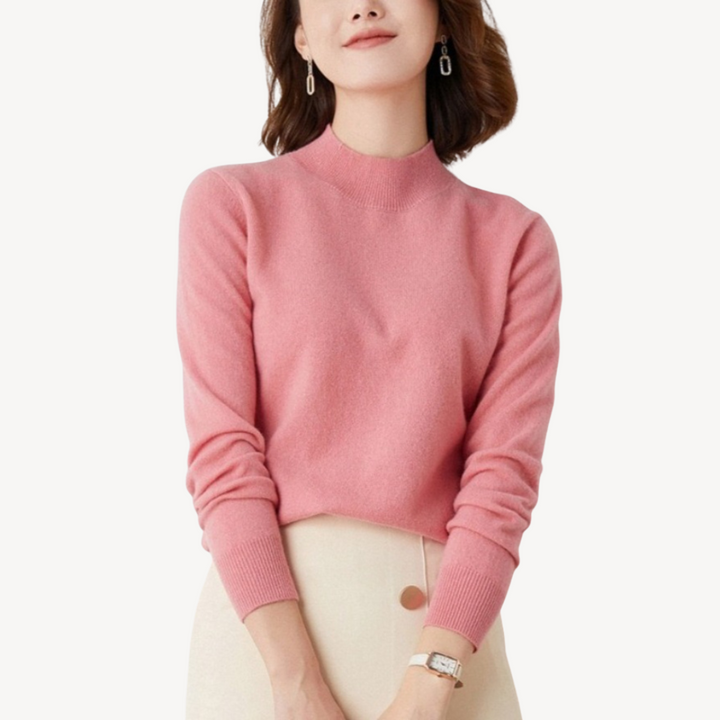 Mock Neck Cashmere Sweater Women | Loravelle