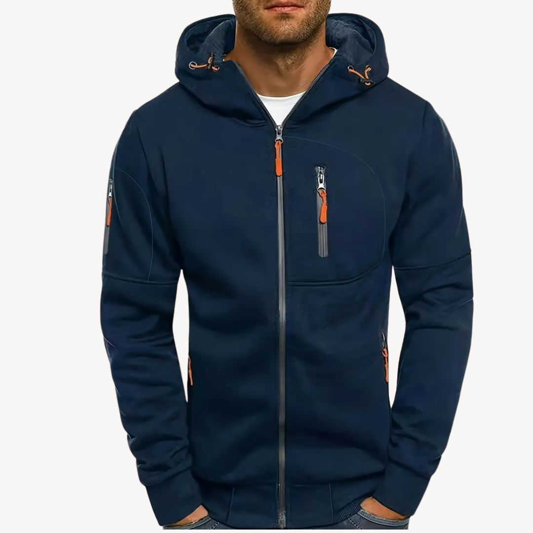 Men's Zip Hoodie Cotton Fleece | Loravelle