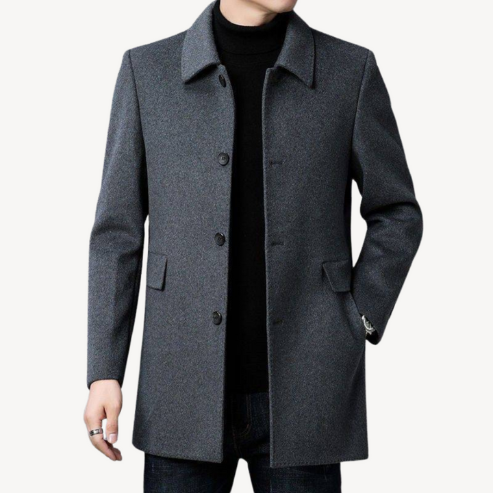Men's Wool Blend Coat | Loravelle