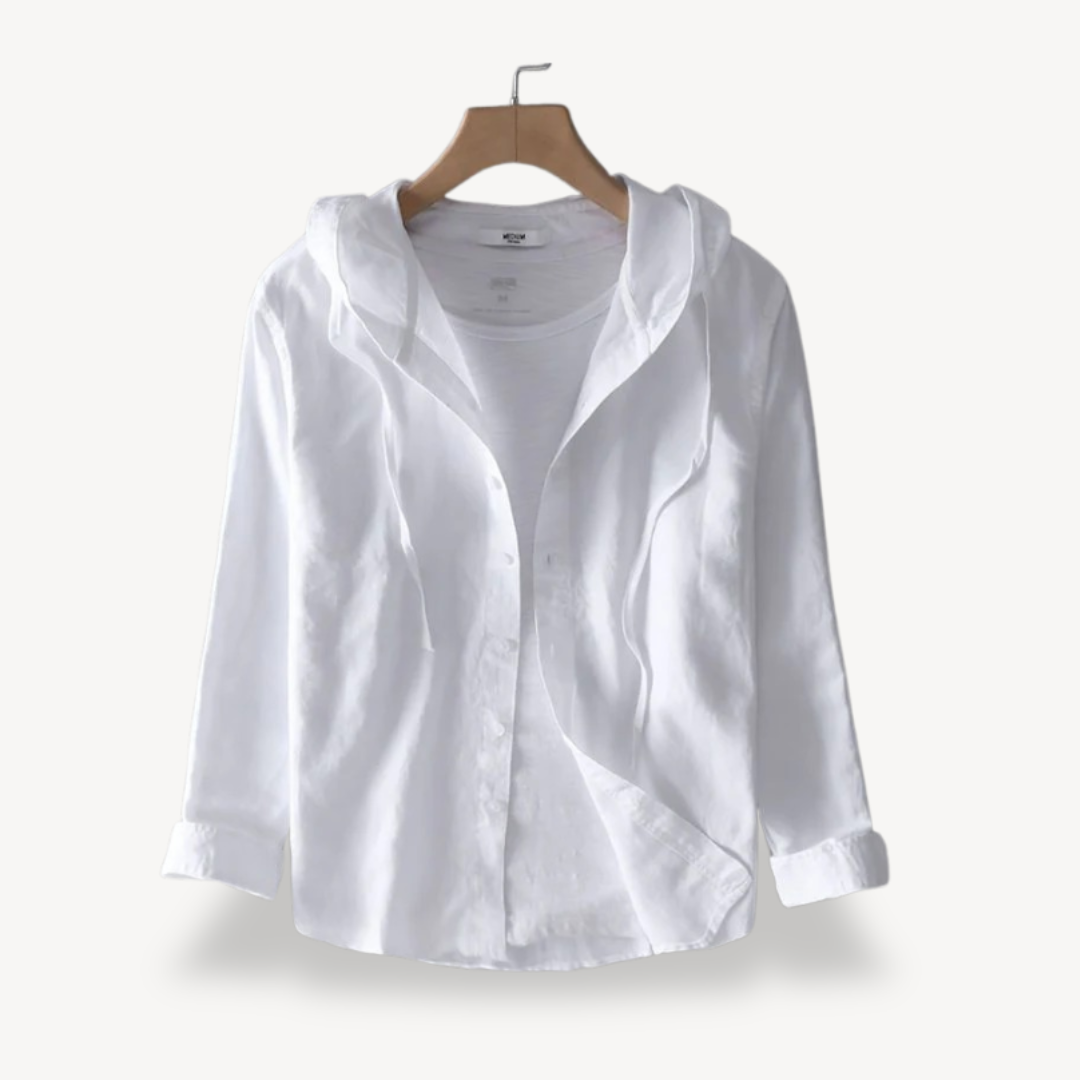 Long Sleeve Hooded Striped Shirt Men | Loravelle