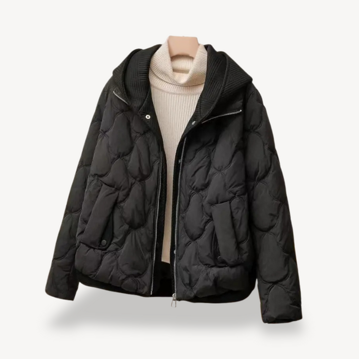 Quilted Puffer Jacket with Hood for Women | Loravelle