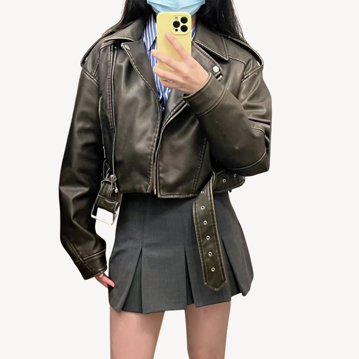 Leather Biker Jacket for Women | Loravelle