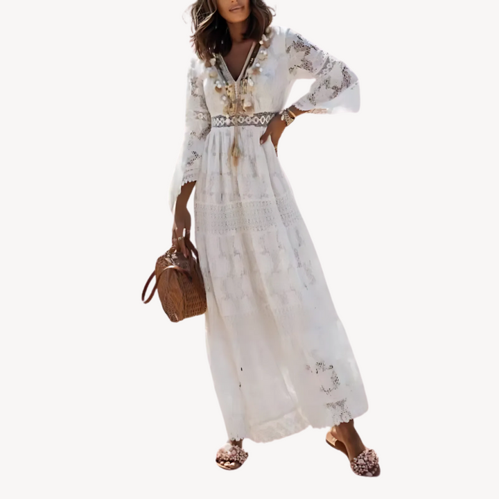 Loravelle | Women's Lace Maxi Dress – Boho Chic