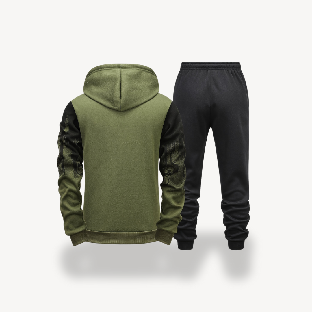 Men's Graphic Print Fleece Sweat Suit | Loravelle