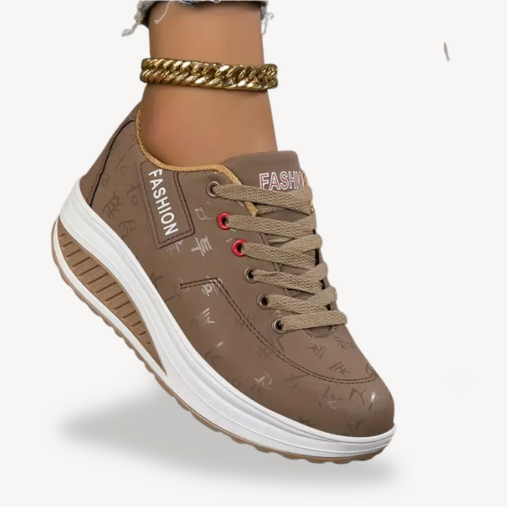 Leather Platform Orthopedic Sneakers Women | Loravelle