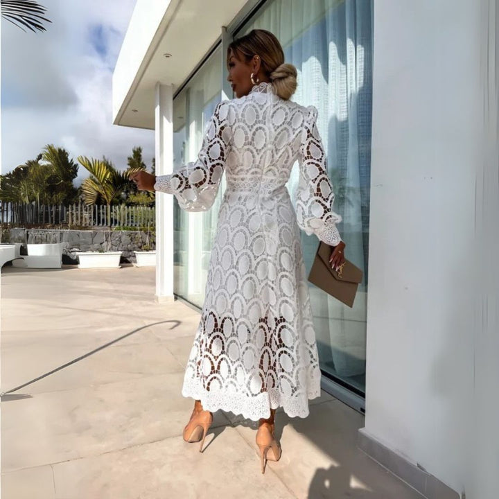 Lace Long Sleeve Midi Dress Women | Loravelle