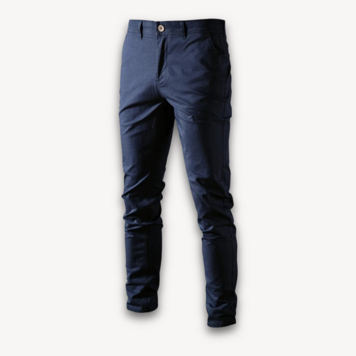 Loravelle | Men's Slim Fit Chinos - Cotton Stretch Casual Pants - Versatile Work & Everyday Wear