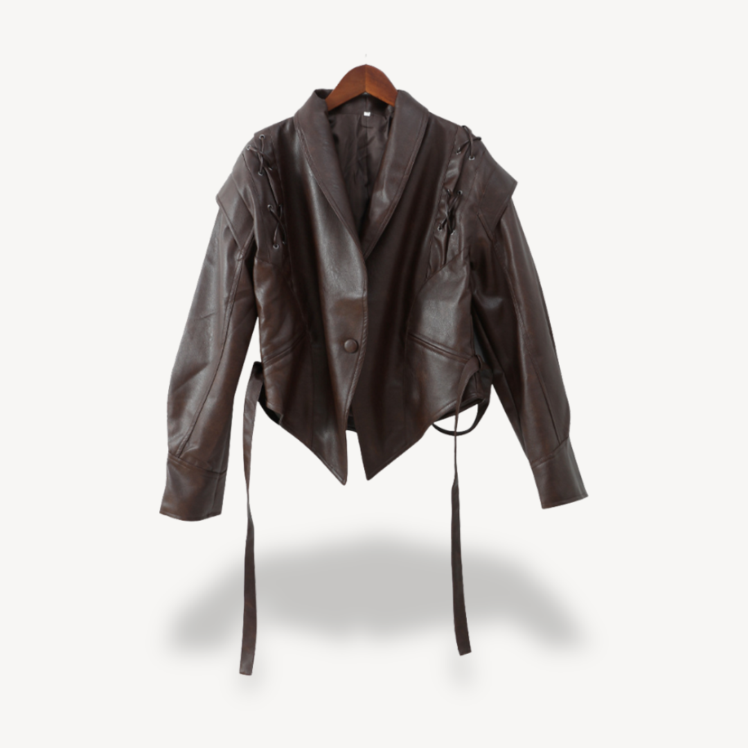 Leather Puffer Blazer Jacket for Women | Loravelle