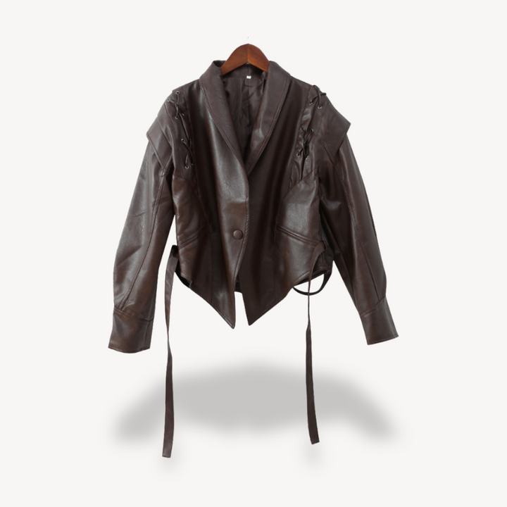 Leather Puffer Blazer Jacket for Women | Loravelle