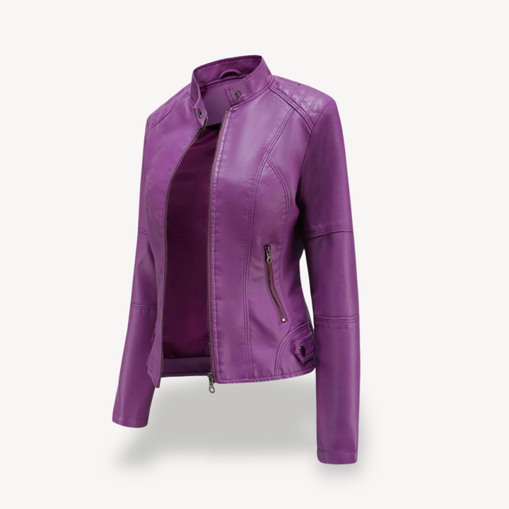 Women's Faux Leather Biker Jacket | Loravelle