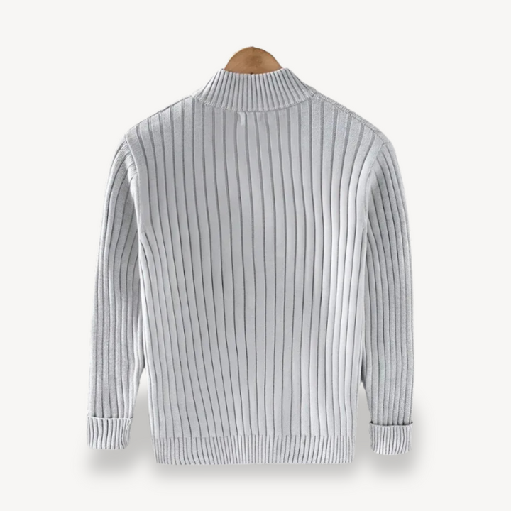 Striped Knit Zip Cardigan Men | Loravelle