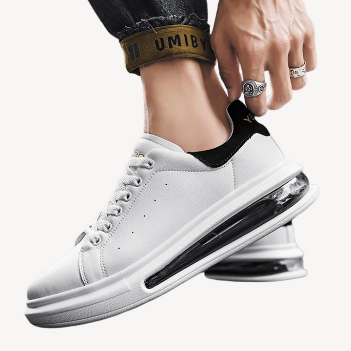 Men's Leather Air Cushion Sneakers | Loravelle