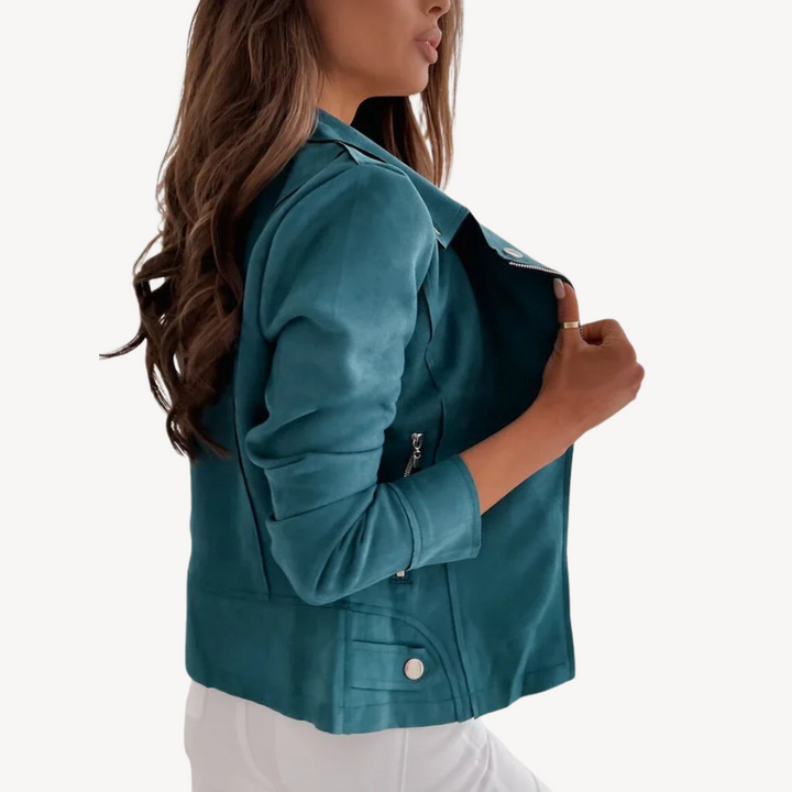 Faux Leather Biker Jacket | Loravelle