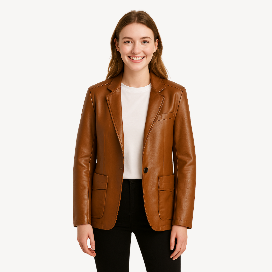 Leather Blazer for Women | Loravelle