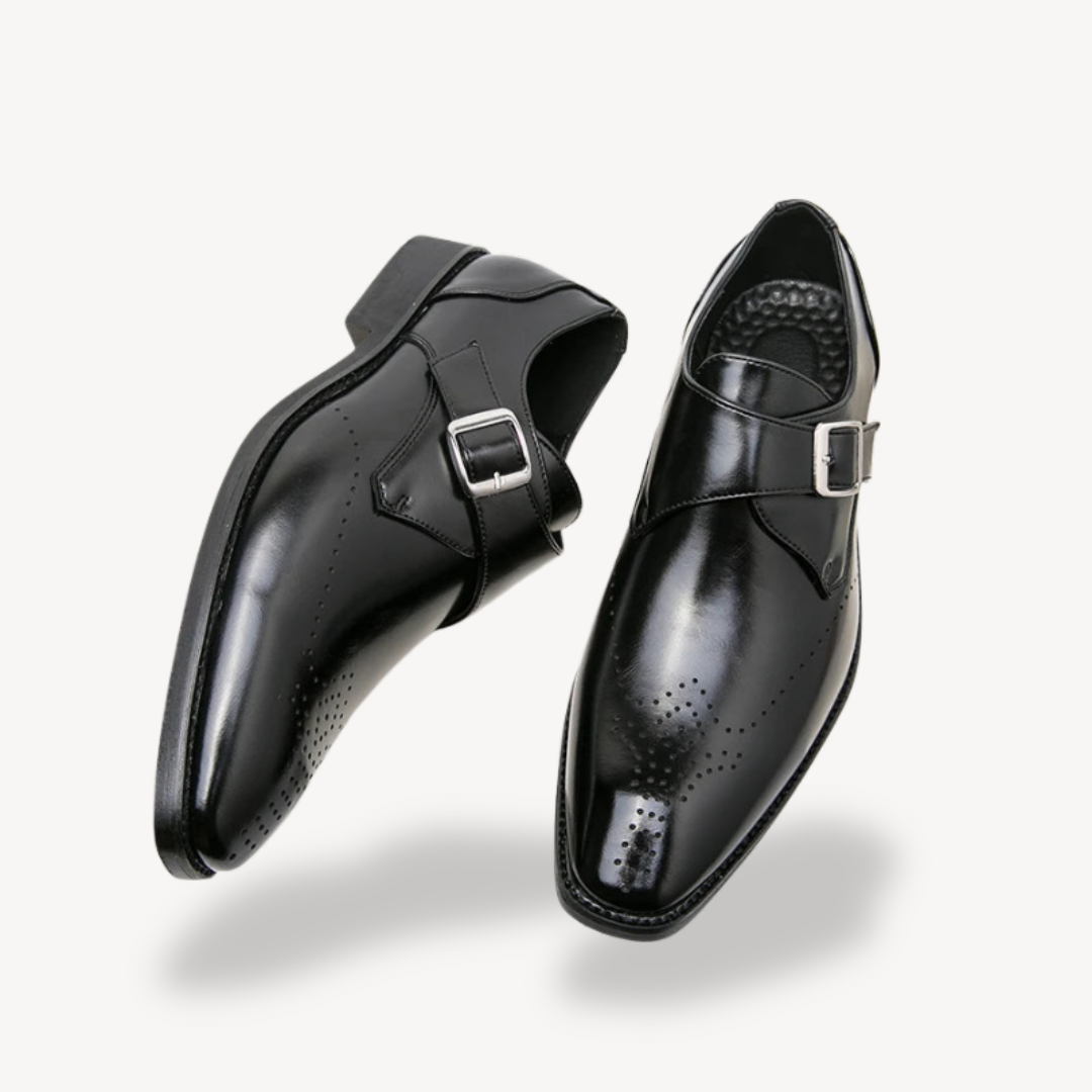 Men’s Orthopedic Leather Monk Strap Dress Shoes | Loravelle