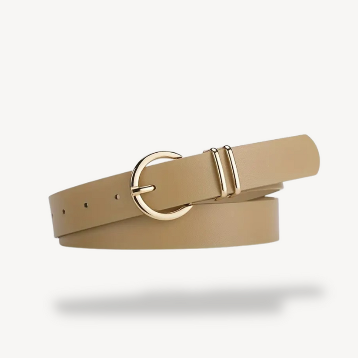 Women's Faux Leather Buckle Belt | Loravelle