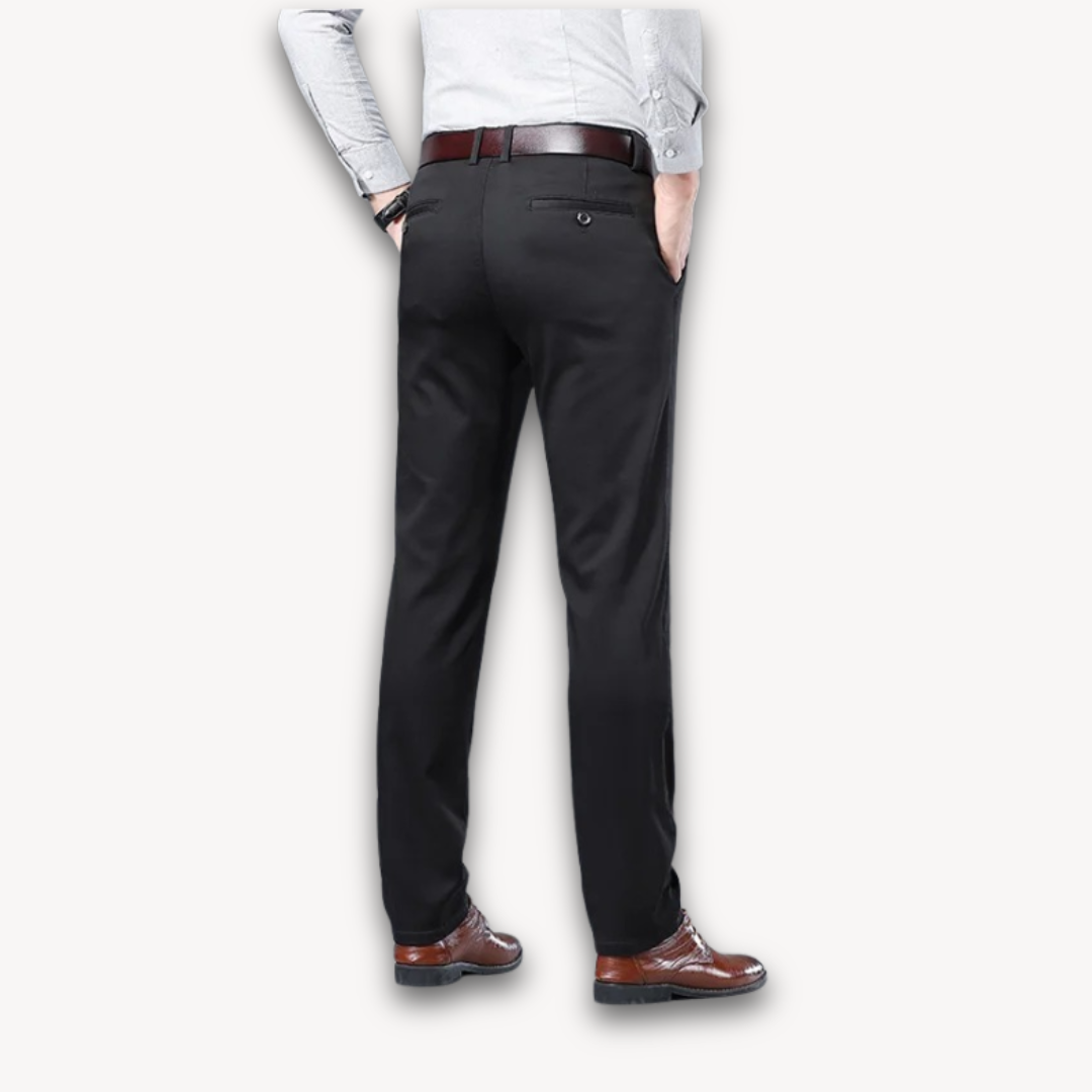 Loravelle | Men's Stretch Cotton Dress Pants - Slim Fit Trousers | Casual & Formal Wear