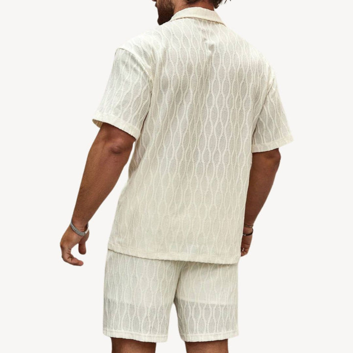 Loravelle | Men's Patterned Knit Summer Set