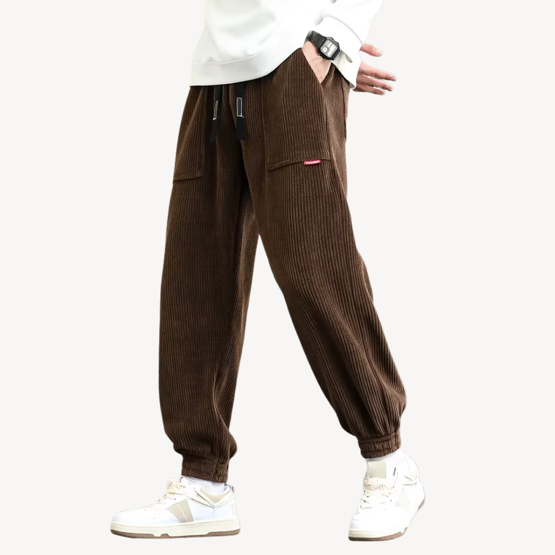 Men's Corduroy Jogger Trousers | Loravelle