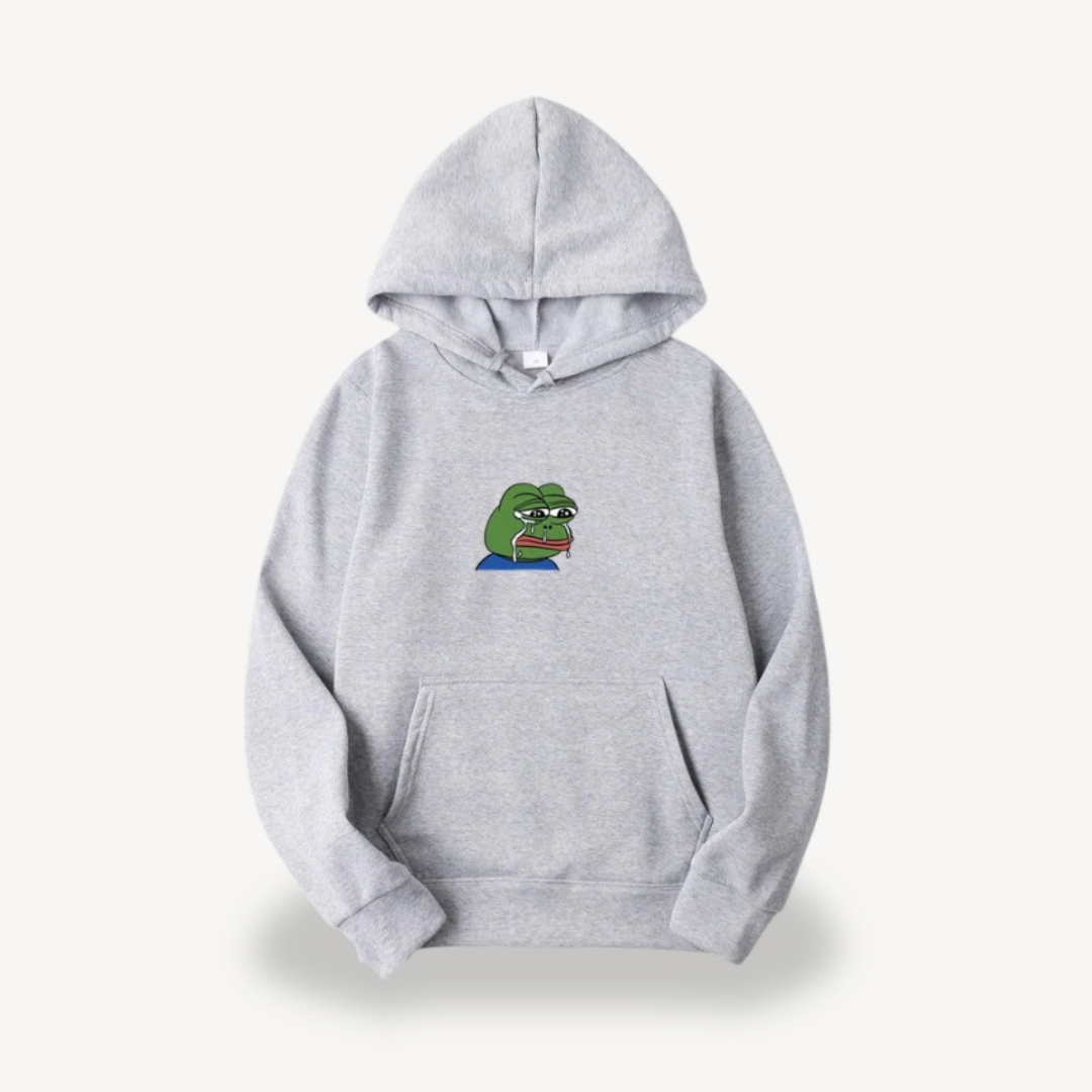 Pepe Frog Graphic Hoodie for Men | Loravelle