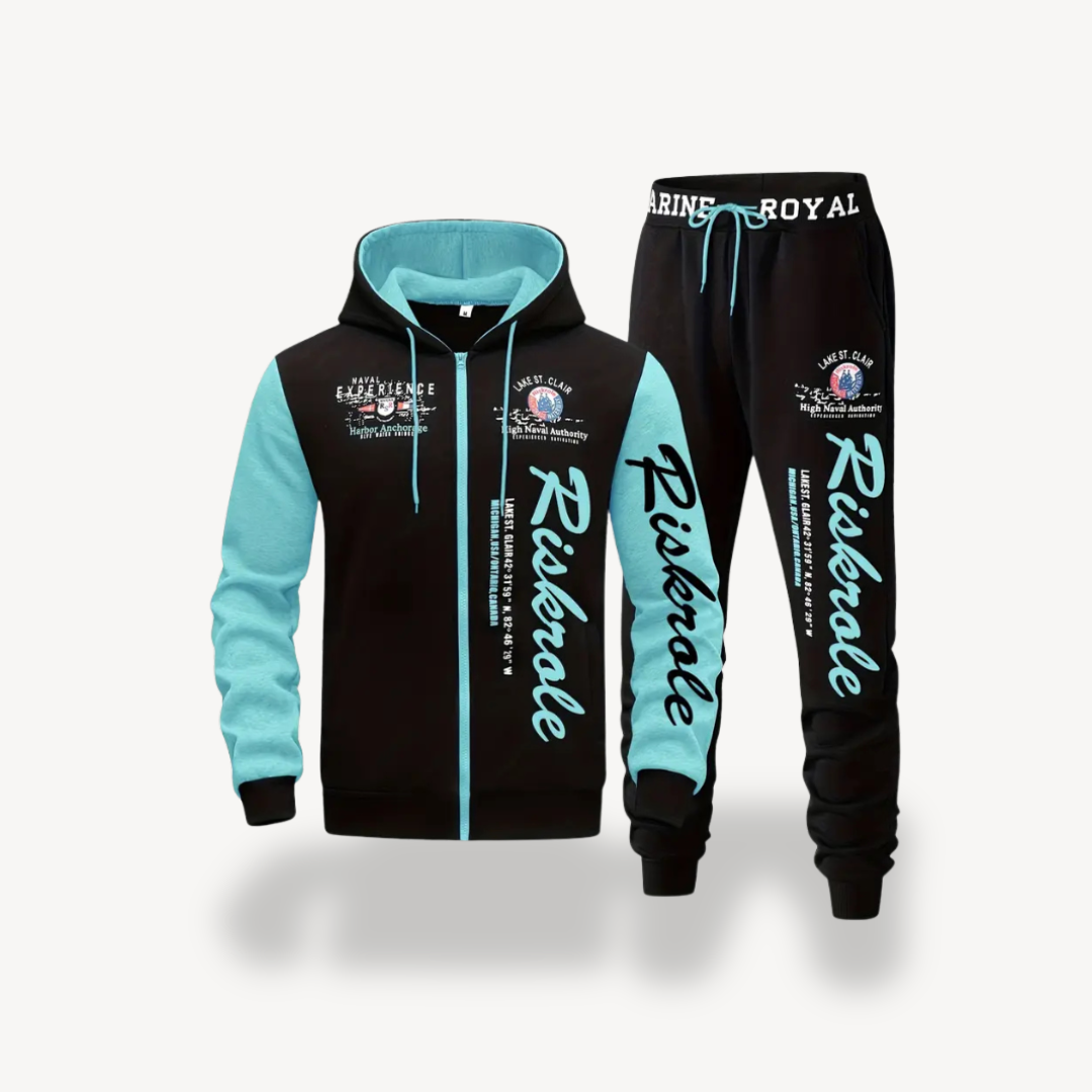Two Piece Cotton Tracksuit Men | Loravelle