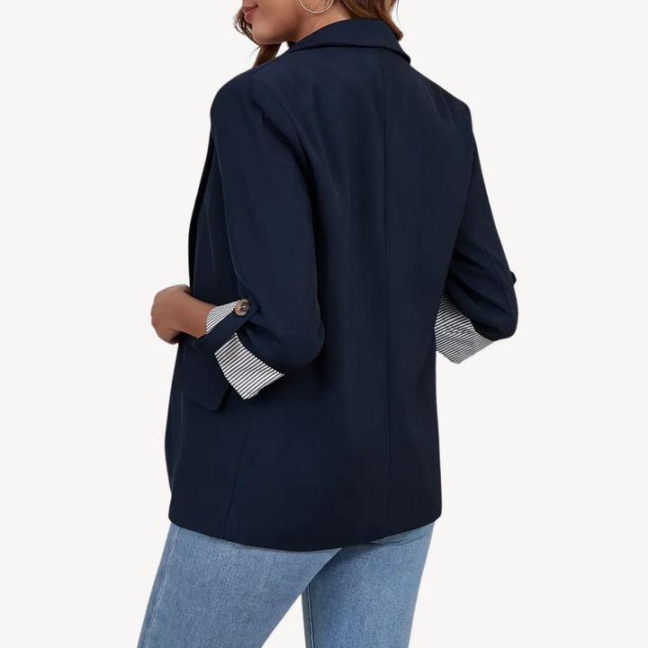 Women’s Striped Cuff Blazer | Loravelle