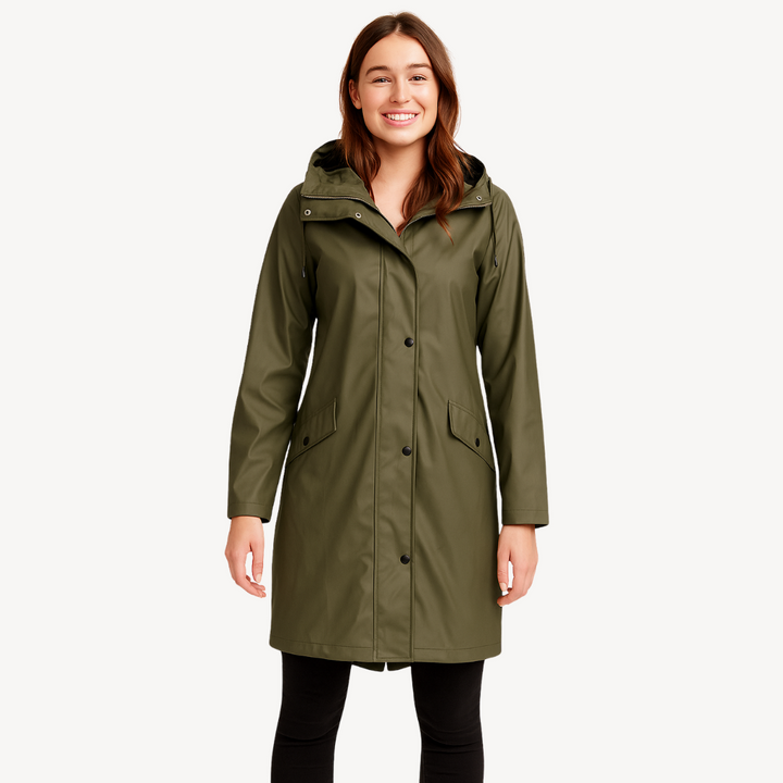 Women's Waterproof Hooded Raincoat | Loravelle