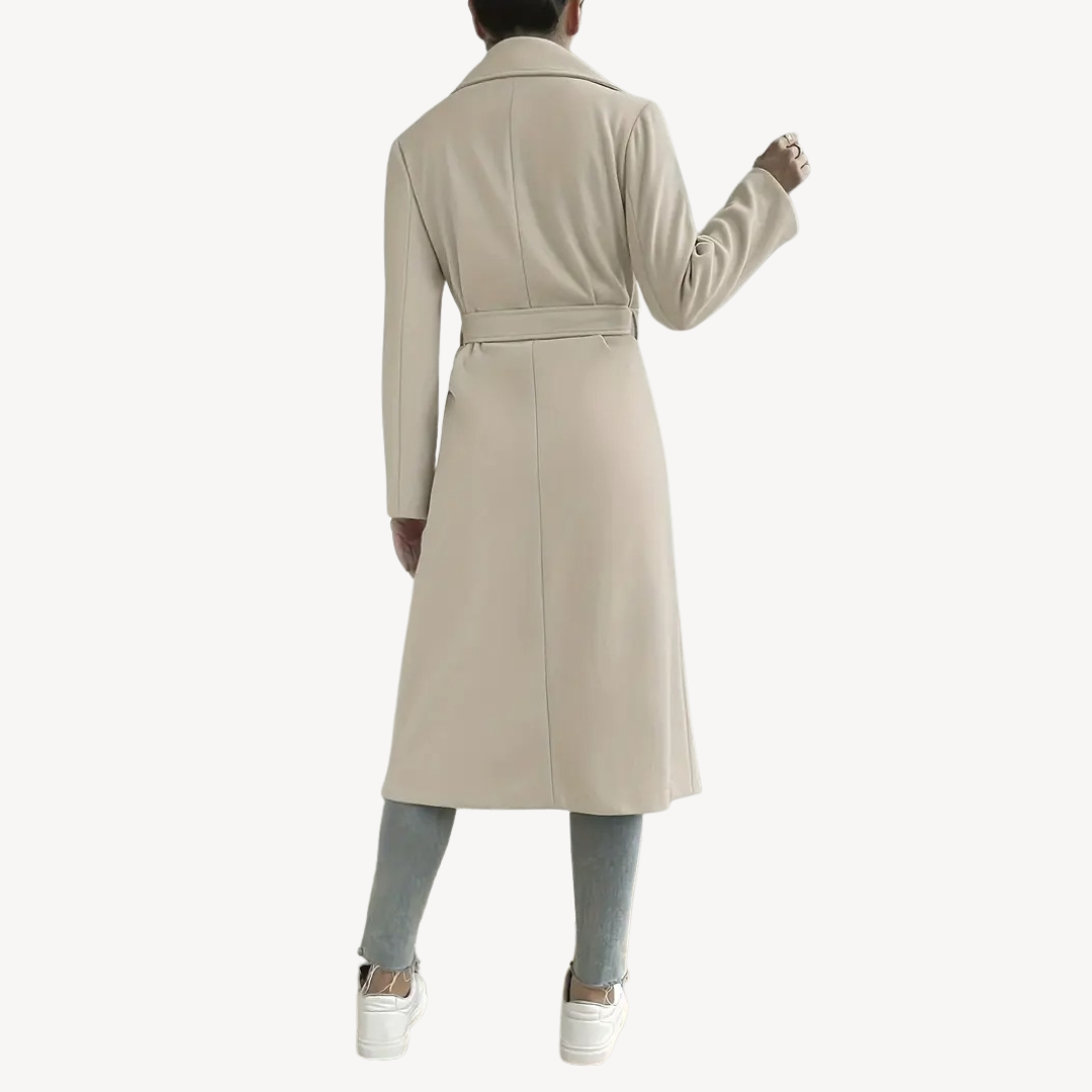 Women's Long Open Coat with Pockets | Loravelle