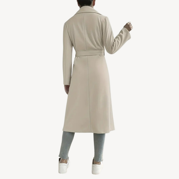 Women's Long Open Coat with Pockets | Loravelle