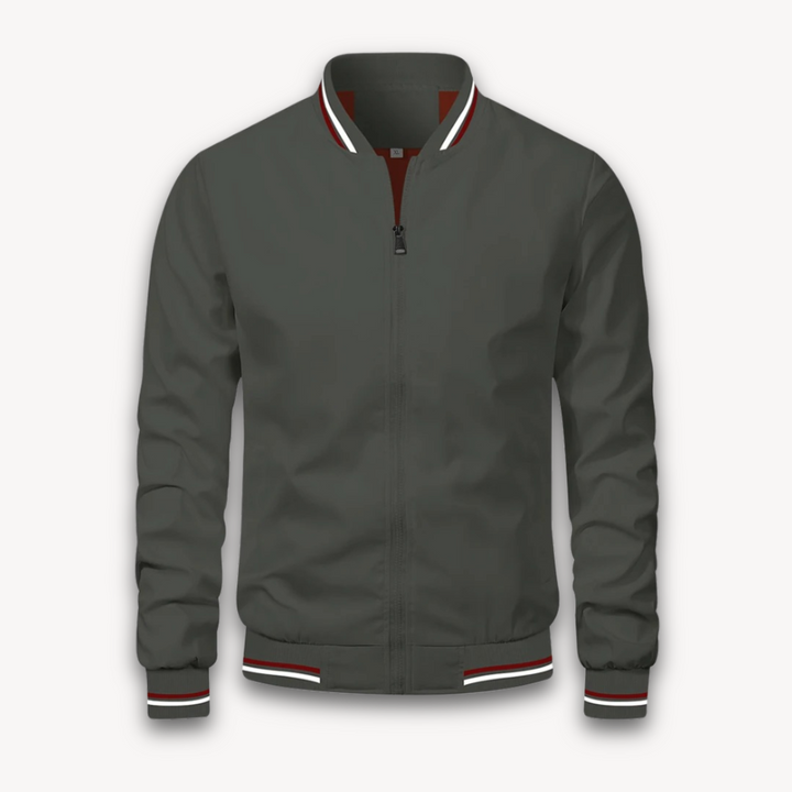 Loravelle | Men's Bomber Jacket - Lightweight Polyester Zip-Up Coat, Casual Windbreaker