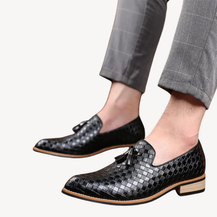 Men's Orthopedic Loafers Woven Tassel Slip-Ons | Loravelle