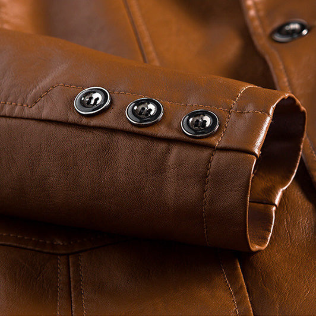Men's Faux Leather Blazer Jacket | Loravelle