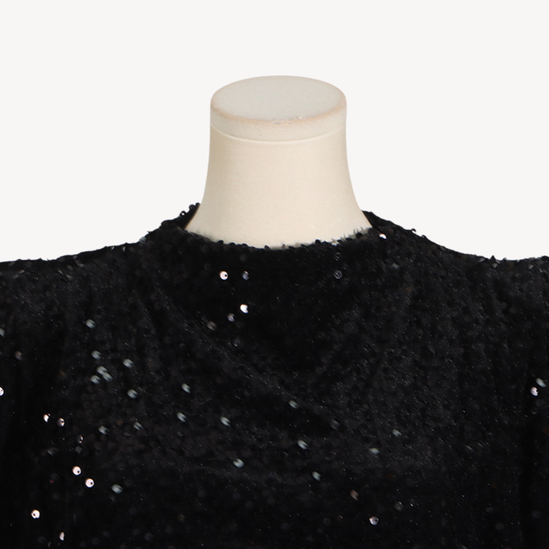 Loravelle | Women's Sequin Velvet Mini Dress – Elegant Party Outfit