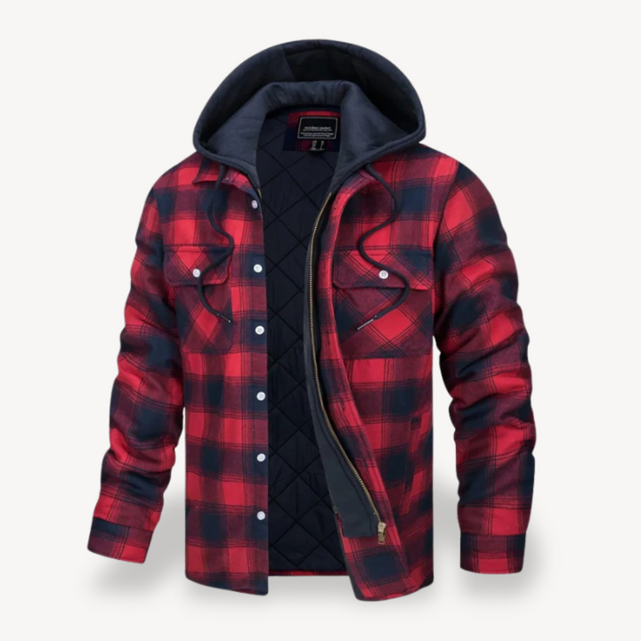 Men's Flannel Hooded Jacket | Loravelle