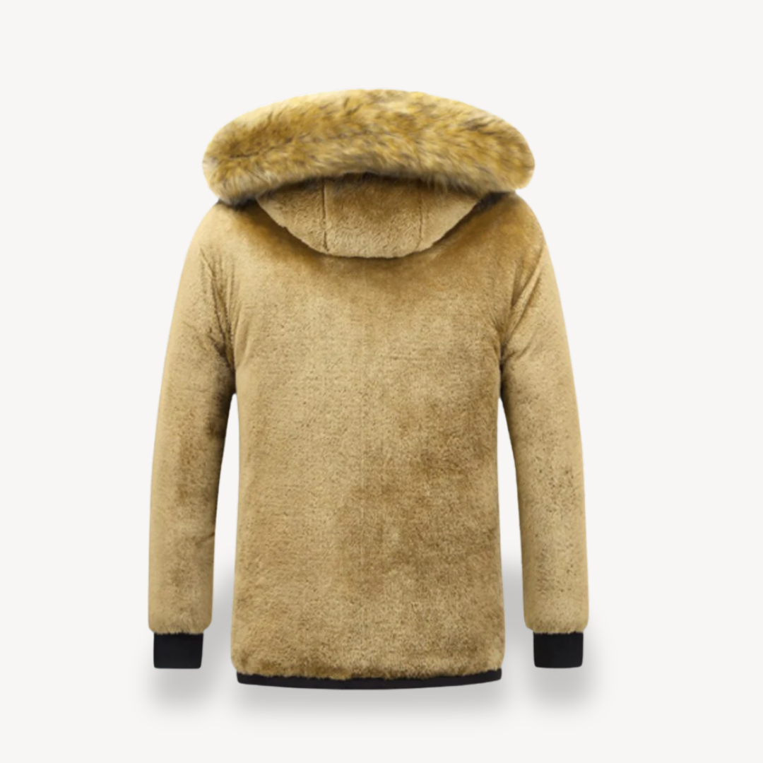 Men’s Faux Fur-Lined Parka Jacket | Loravelle