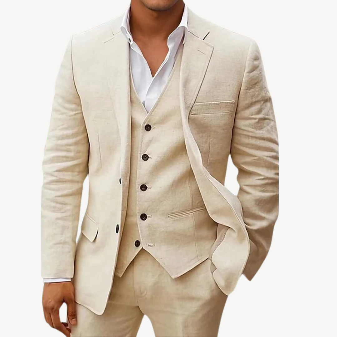 Men’s 3-Piece Linen Suit | Loravelle