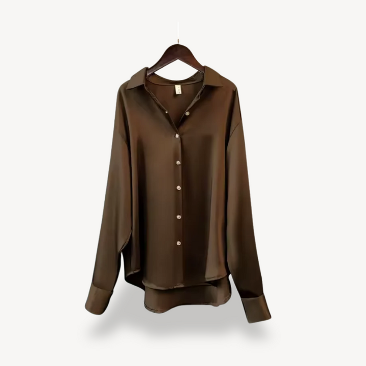 Silk-Like Blouse Long Sleeve Women | Loravelle