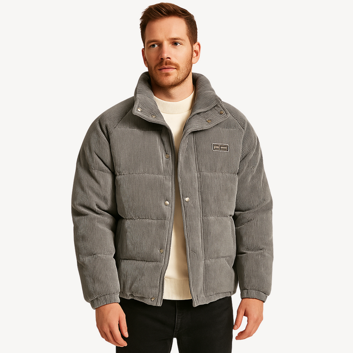 Corduroy Puffer Jacket for Men | Loravelle