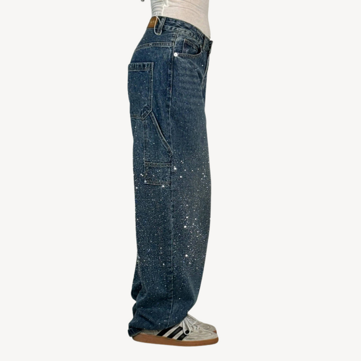 Starry Cargo Jeans for Women | Loravelle