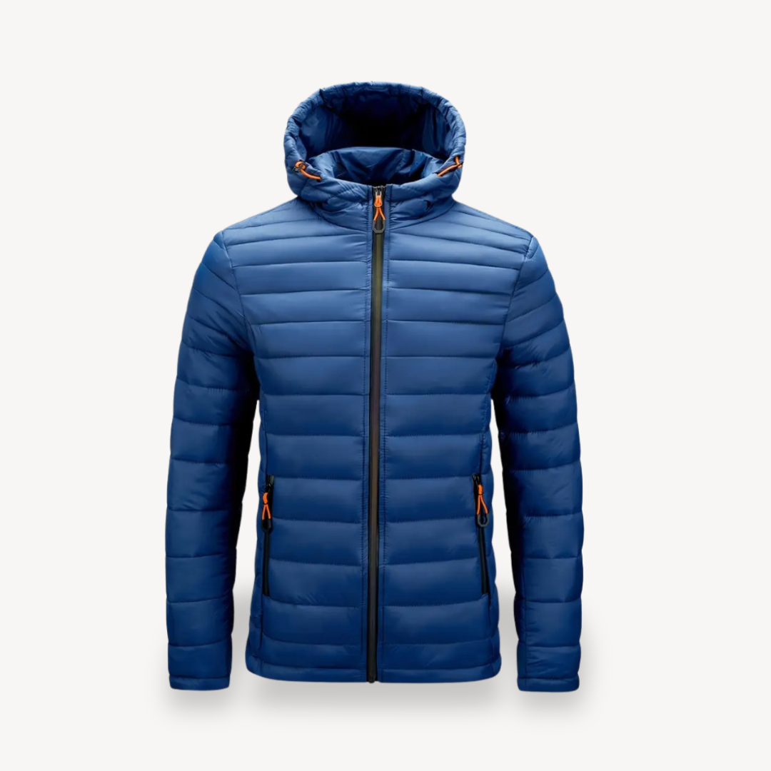 Polyester Hooded Puffer Jacket Men | Loravelle