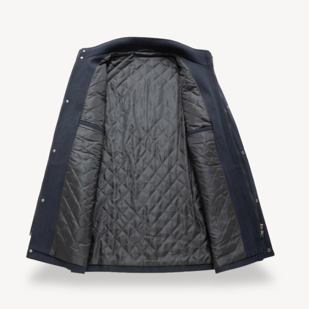 Men’s Wool Blend Jacket with Quilted Lining | Loravelle