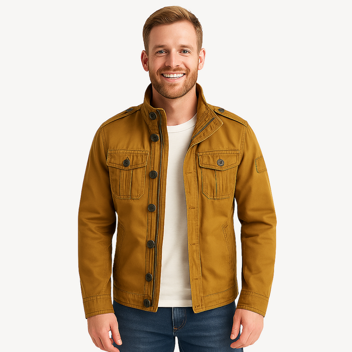 Men’s Casual Military Jacket | Loravelle