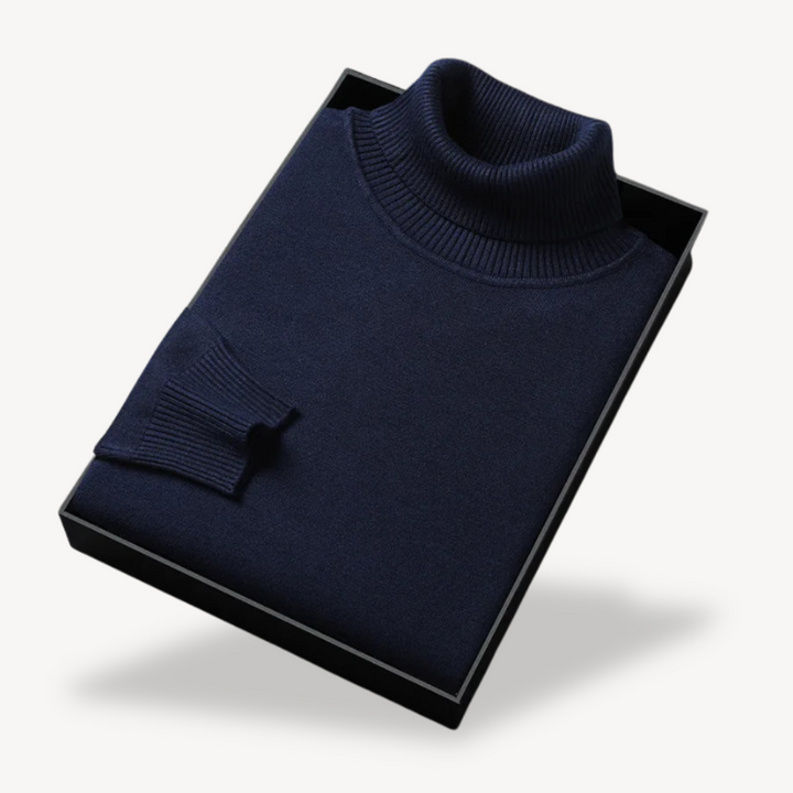 Men’s Turtleneck Wool Blend Sweater | Loravelle