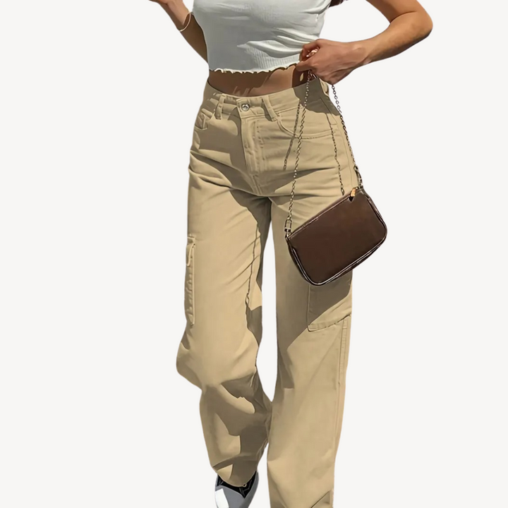 Women's High-Waisted Cargo Pants | Loravelle