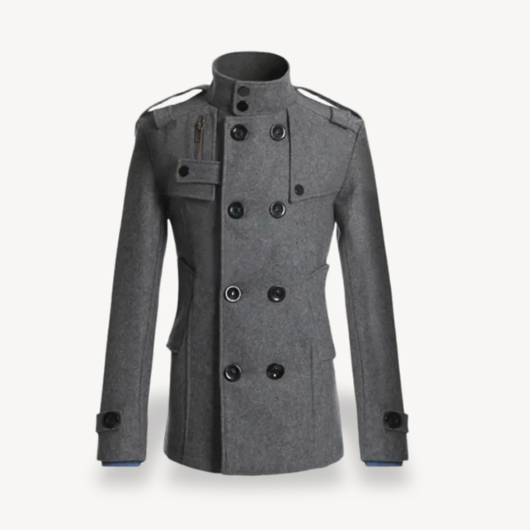 Double-Breasted Wool Blend Coat Men | Loravelle
