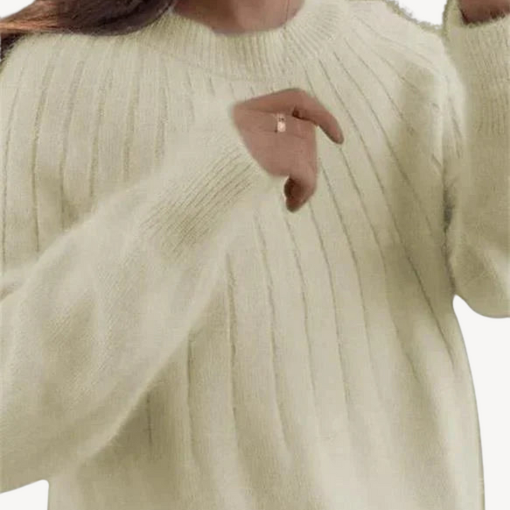Women’s Wool Blend Ribbed Knit Sweater | Loravelle